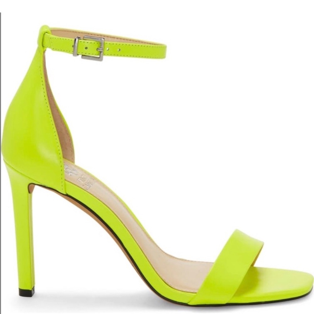 Women’s Neon Ankle-Strap Stiletto Sandal Vince Camuto Lauralie Heels Yellow 5.5